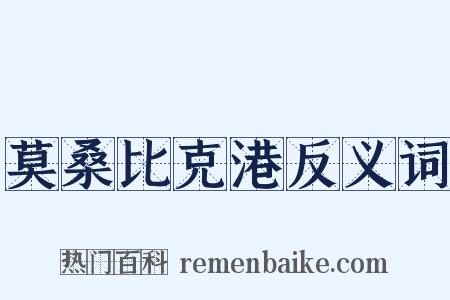 莫桑比克港反义词是什么意思的图片